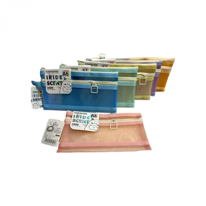 ODAK XL6221 ÇİFT FERMUARLI SAPLI FİLELİ RAINBOW A6 ÇANTA ( MESH DOSYA ) - TEKLİ