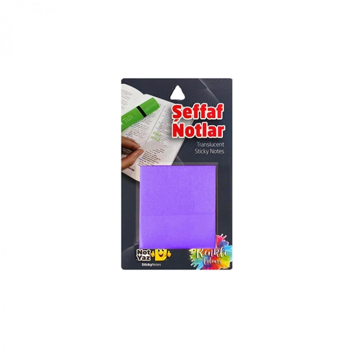 NOT YAZ SN-891 RENKLİ ŞEFFAF YAPIŞKANLI NOT KAĞIDI 50yp.70x75mm.