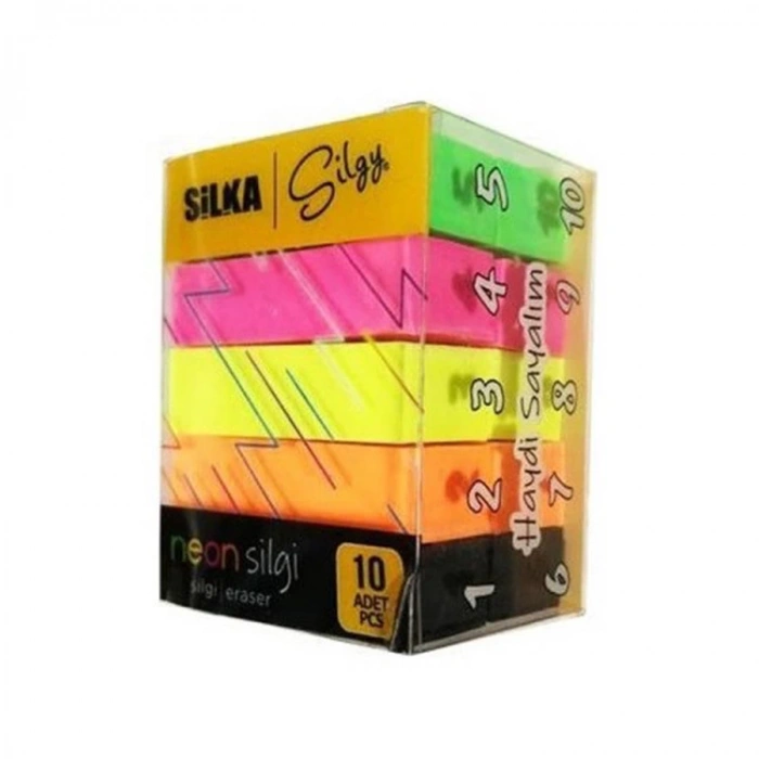 SİLKA ART14 CORNOR NEON SİLGİ 5 RENK 10lu PAKET
