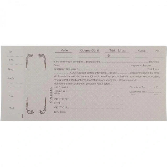 DİLMAN BONO/SENET POŞETLİ 100yp