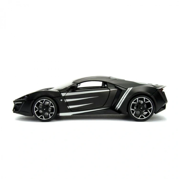 SİMBA JADA 3225004 MARVEL AVENGERS 1:24 BLACK PANTER&LYKAN HYPERSPORT METAL ARABA VE  FİGÜR 8+