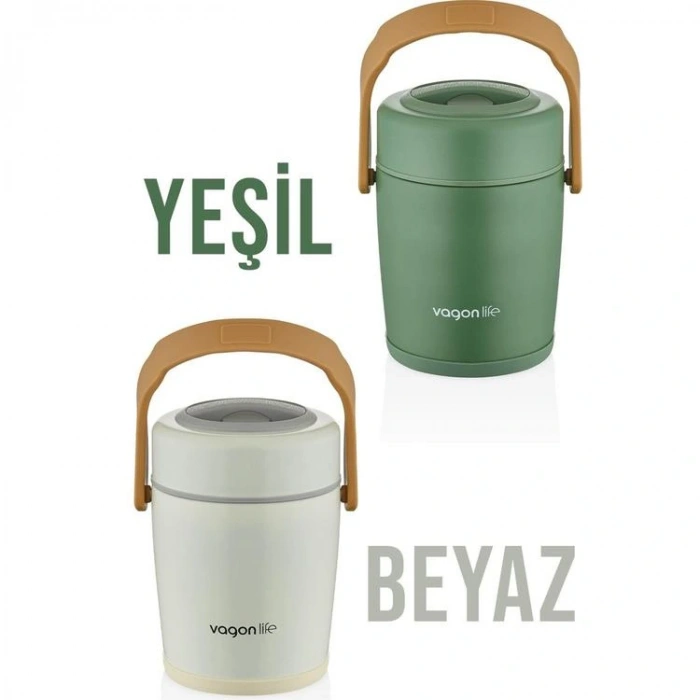 VAGONLİFE ÇELİK YEMEK KABI TEK HAZNELİ İKİ BÖLMELİ LUNCH BOX BL10082  1600 ML