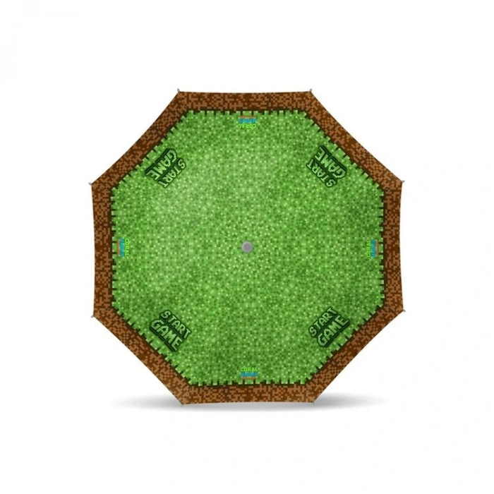 CORAL HIGH 12676 KIDS YEŞİL KAHVERENGİ HIGH CRAFT DESENLİ ÇOCUK ŞEMSİYESİ