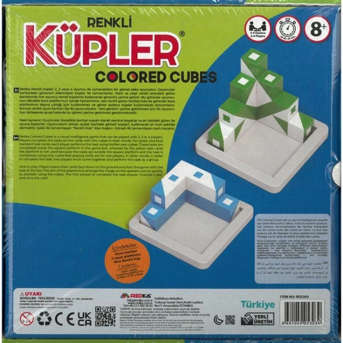 REDKA RD5303 RENKLİ KÜPLER ZEKA AKIL OYUNLARI