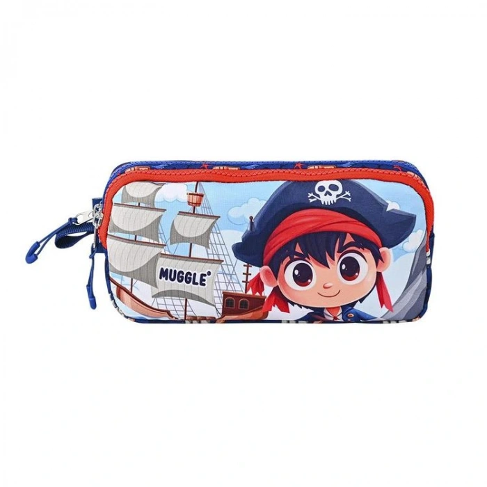MUGGLE MU-5912 PIRATE 2 BÖLMELİ KALEM ÇANTASI
