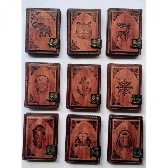 DEFFTER  64245-8 11.5x15.5 KRAFTON DERİ KAPLI KRAFT DEFTER ÇİZGİSİZ ( S )