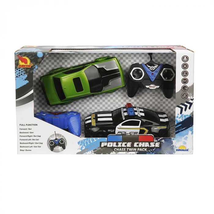 SUNMAN YD898-MJ1993 POLİCE CHASE CAR- ARAÇ YAKALAMA 2li OYUN SETİ
