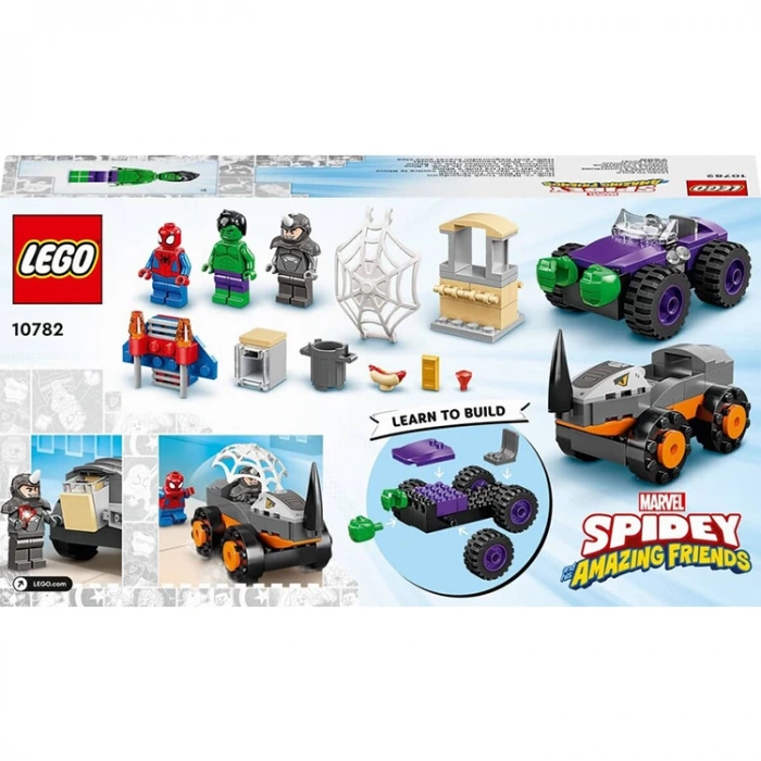 LEGO SPIDEY 10782 HULK VS RHINO TRUCK 110 PARÇA