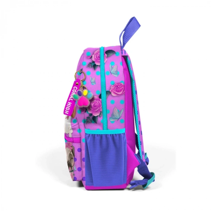 CORAL HIGH 23550 KIDS PEMBE KÖPEK DESENLİ İKİ BÖLMELİ MİNİK YUVA SIRT ÇANTASI