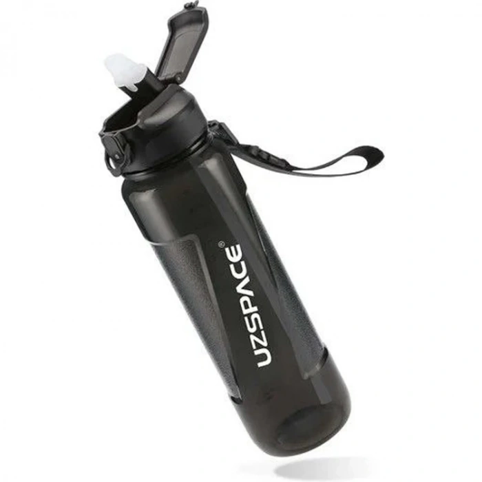 UZSPACE PİPETLİ MATARA TRITAN 6058 1500 ML SİYAH