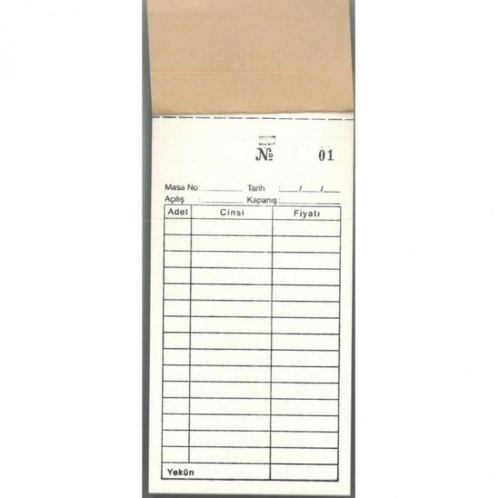 DİLMAN 4308  ADİSYON FİŞİ OTOKOPİSİZ