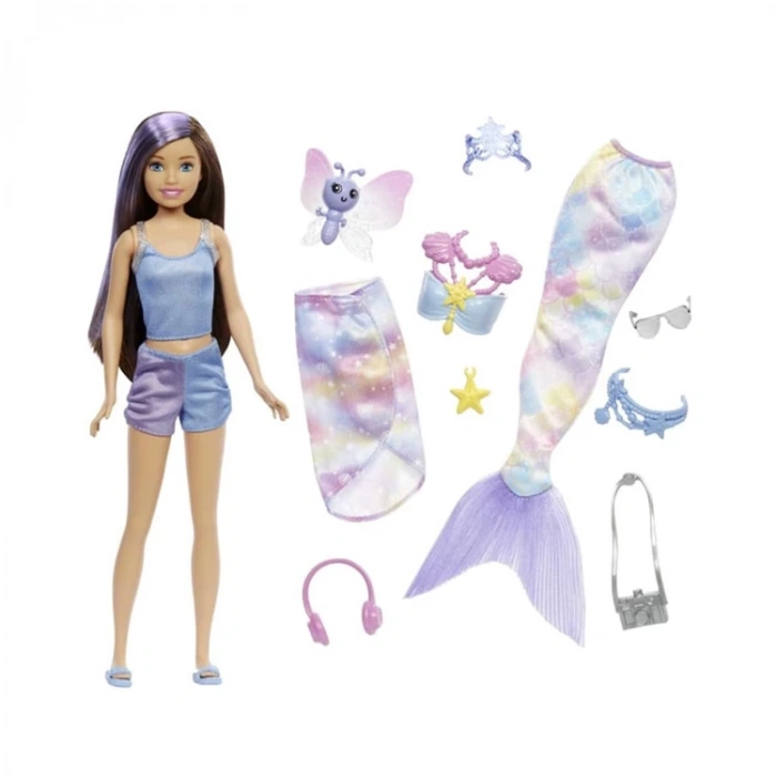 MATTEL HHG54/HHG55 BARBIE MERMAID POWER BARBIENİN KIZ KARDEŞLERİ DENİZ KIZI OLUYOR OYUN SETİ