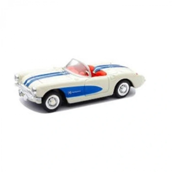 SUNMAN 48524B CITY CRUISER COLLECTION CHEVROLET CORVETTE 1957 1:43 DIE-CAST METAL ARABA KUTULU 5+  -TEKLİ