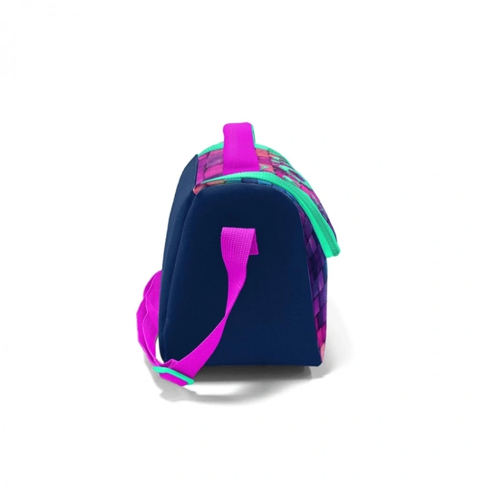 CORAL HIGH 11769 KIDS PEMBE LACİVERT GRAFİTİ DESENLİ THERMO BESLENME ÇANTASI
