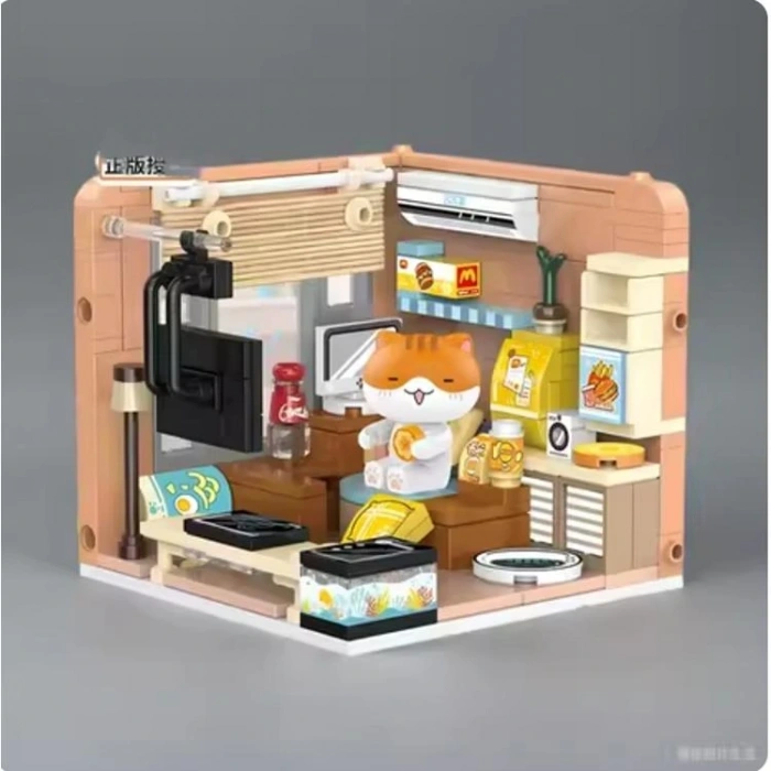 VAGONLIFE PANLOS YKO P885005 KEDİ EVİ 263 PARÇA BLOCK OYUNCAK