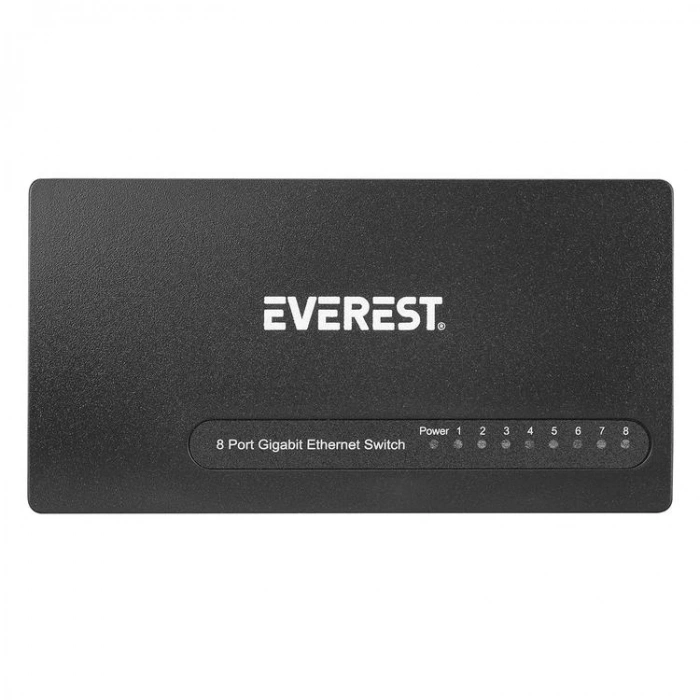 EVEREST EVERLINK ESW-808 8 PORT 10/100/1000 Mbps GİGABİT MASAÜSTÜ ETHERNET SWITCH HUB