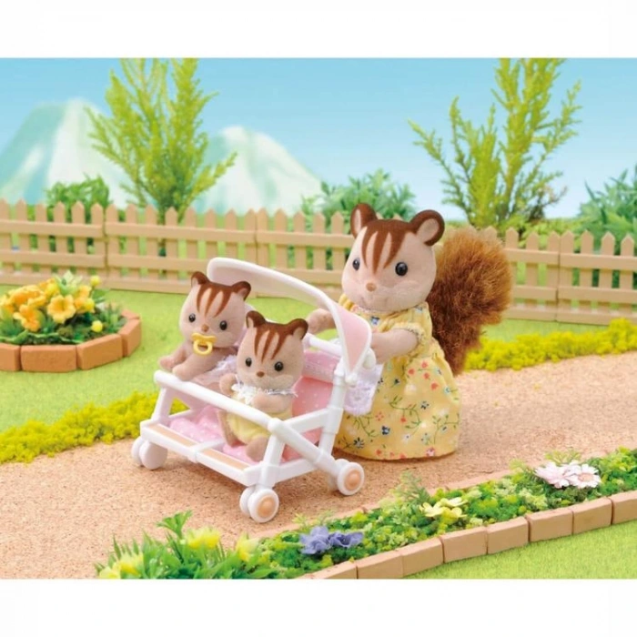 ADORE ESF4533 SYLVANIAN FAMILIES İKİZ BEBEK ARABASI 3+