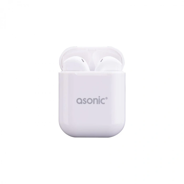 ASONİC AS-TWS130 BEYAZ MOBİL TELEFON UYUMLU BLUETOOTH TWS AİRPODS MİKROFONLU KULAKLIK