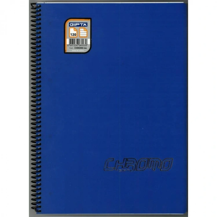 GIPTA CHROM-O SPİRALLİ PP. KAPAK A4 120YP.ÇİZGİLİ DEFTER - 1340