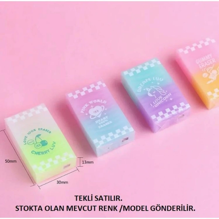 GIPTA K234500 PINK WORLD TRANSPARENT RENKLİ SİLGİ - TEKLİ