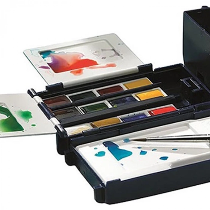 WINSOR & NEWTON COTMAN SULU BOYA SETİ FIELD BOX - KIR TİPİ 12Lİ  (12 X YARIM TABLET) - 0390639