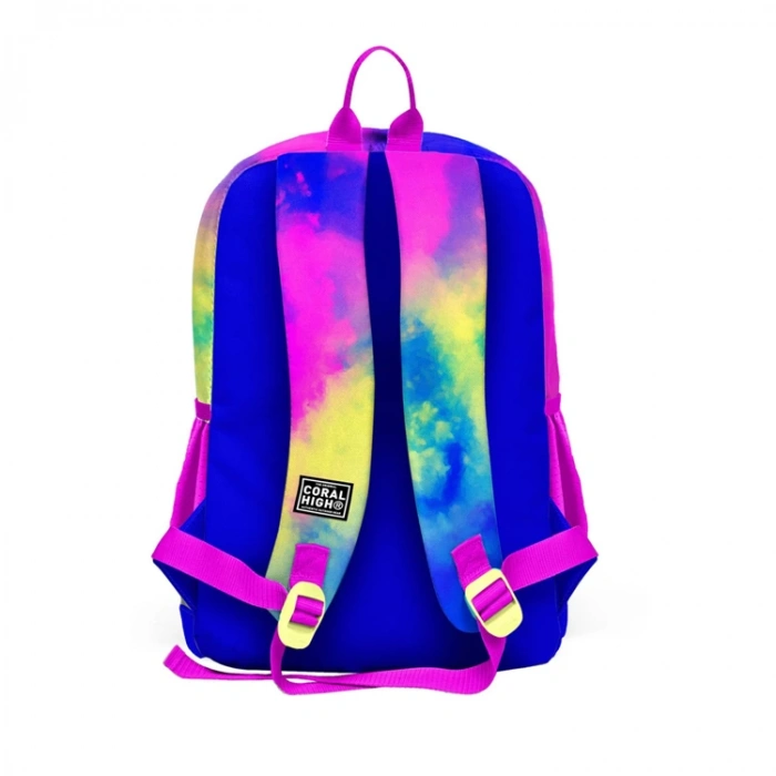 CORAL HIGH 23757 KIDS RENKLİ BATİK DESENLİ DÖRT BÖLMELİ SIRT ÇANTASI