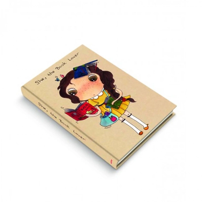 DEFFTER SHE THE BOOK LOVER / NİHİ SERT KAPAK A5 ÇİZGİLİ DEFTER 96 YP