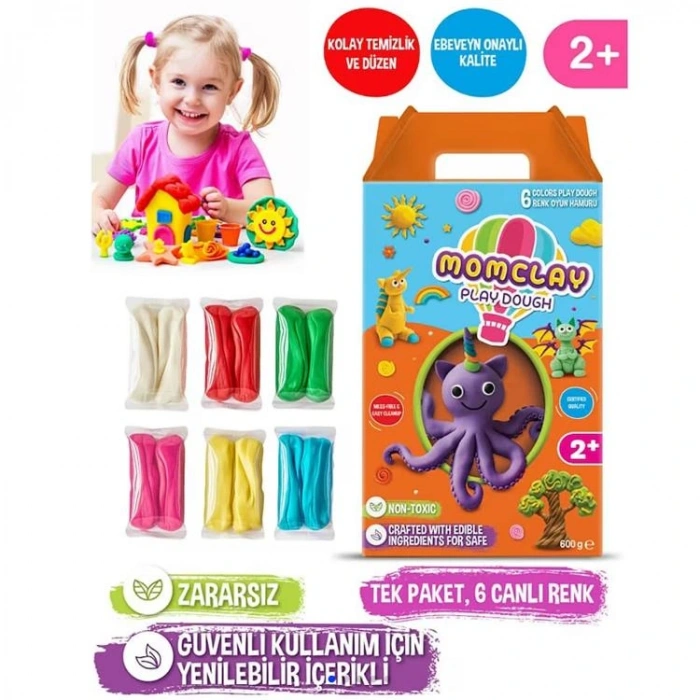 SMARTA MOMCLAY 6 RENK OYUN HAMURU SETİ