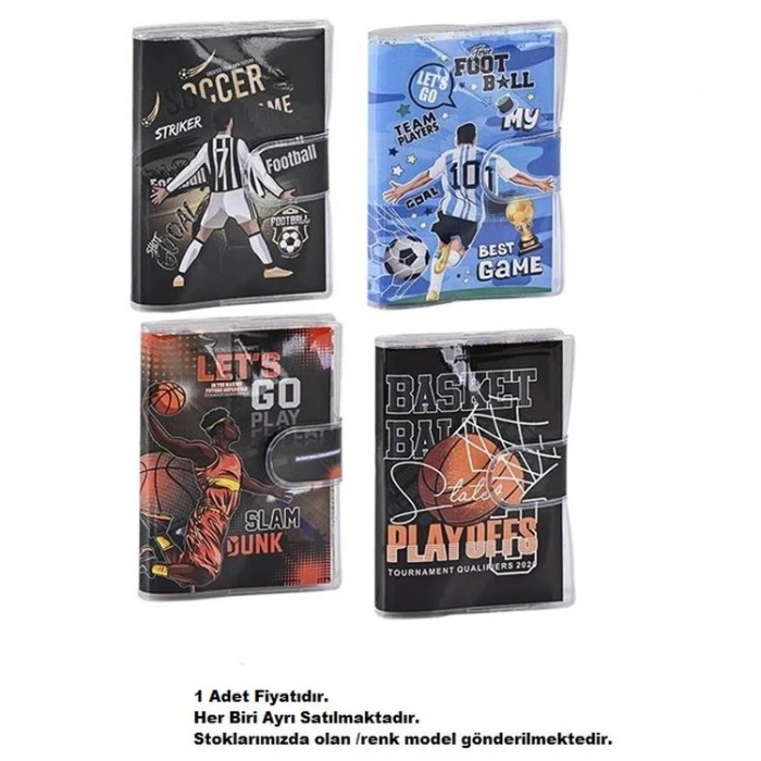 MİKRO NT-108 SPORT BOYS PVC KAPAKLI CIRTLI ÇİZGİLİ NOT DEFTERİ