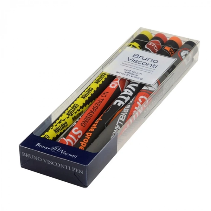 BRUNO VISCONTI FUN WRITE 0.5mm KUTULU DESEN-3 4LÜ SET TÜKENMEZ KALEM 20-0212-4/3