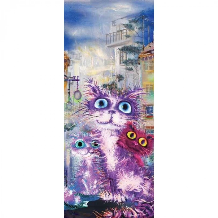 BLUE FOCUS BF053 MOM CATS PUZZLE YAPBOZ 12x29cm 78 PARÇA