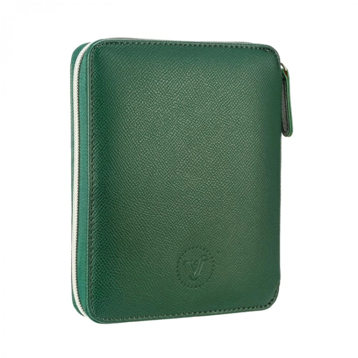 VICTORIAS JOURNALS 0294 KUTULU ZIPPER FOLDER YEŞİL 10.5X14.8cm  80YP. ÇİZGİLİ DEFTER