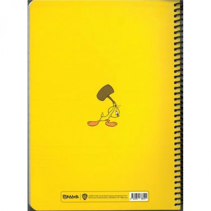 MABBELS 388142 TWEETY 17x24 SPİRALLİ KARTON KAPAK ÇİZGİLİ DEFTER