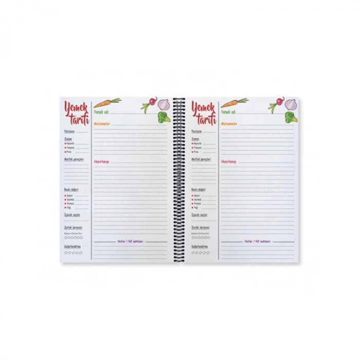 DEFFTER 64504-6 20x28 YEMEK TARİF DEFTERİ / SPICES