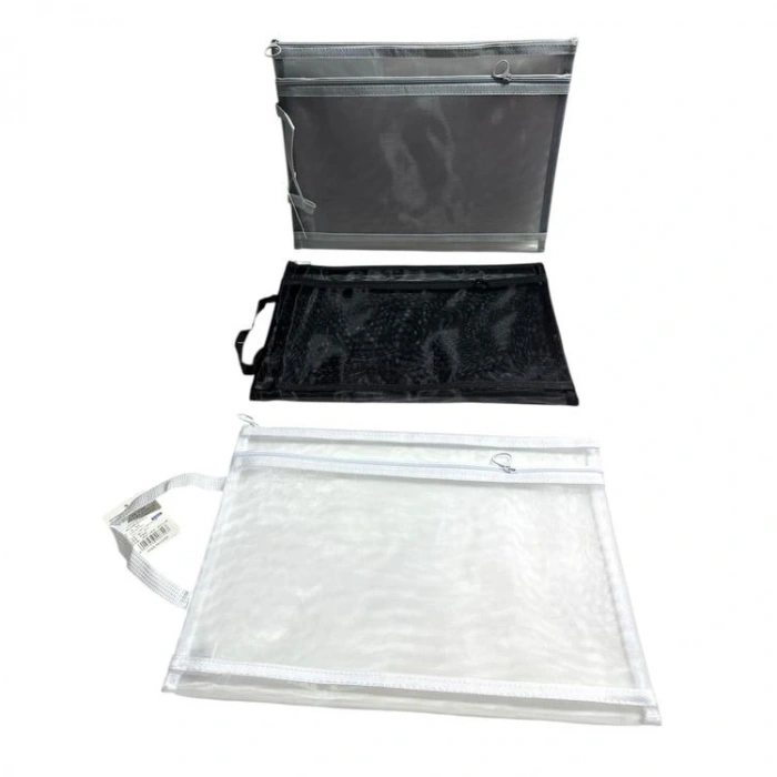 ODAK JD-4201 ÇİFT FERMUARLI SAPLI FİLELİ A4 DOSYA (MESH DOSYA) - TEKLİ