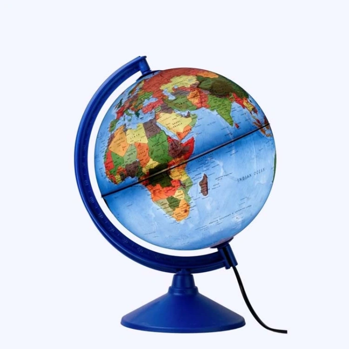 GÜRBÜZ 20 CM FİZİKİ+SİYASİ IŞIKLI KÜRE