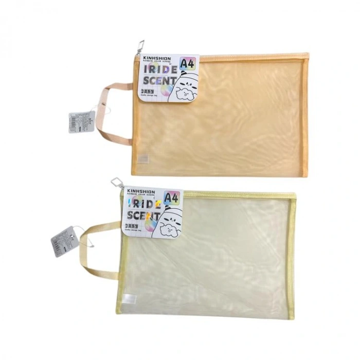 ODAK XL4121 FERMUARLI SAPLI FİLELİ RAINBOW A4 ÇANTA ( MESH DOSYA ) - TEKLİ