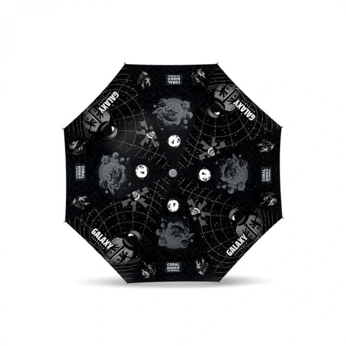CORAL HIGH 12679 KIDS SİYAH GALAXY DESENLİ ÇOCUK ŞEMSİYESİ