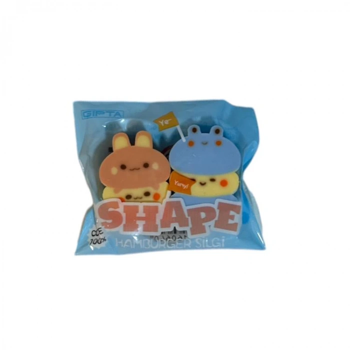 GIPTA K235800 SHAPE HAMBURGER RENKLİ SİLGİ 2Lİ PAKET
