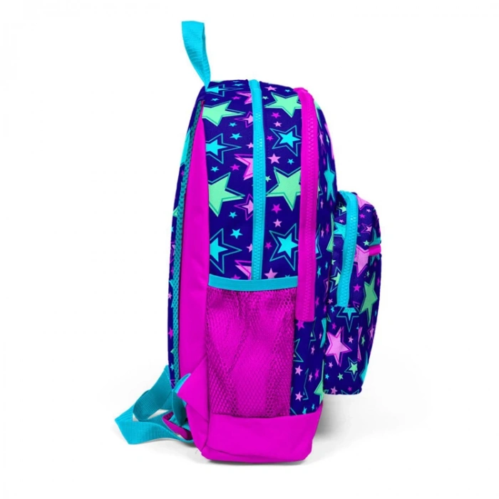 CORAL HIGH 23468 SAKS PEMBE YILDIZ DESENLİ DÖRT BÖLMELİ OKUL SIRT ÇANTASI