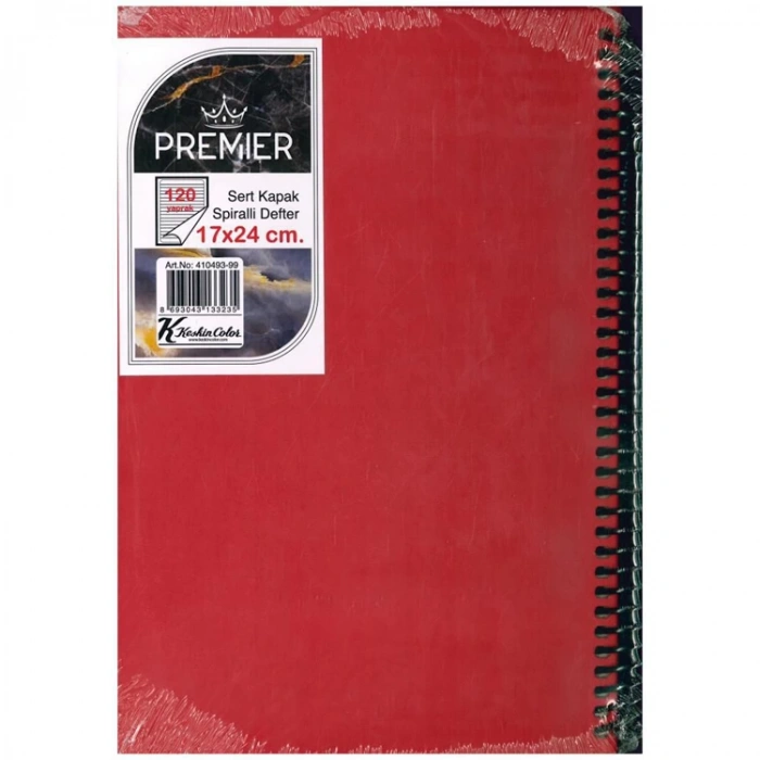 KESKİN 20X28 PREMIER SERT KAPAK SPİRALLİ DEFTER 120 YP. ÇİZGİLİ