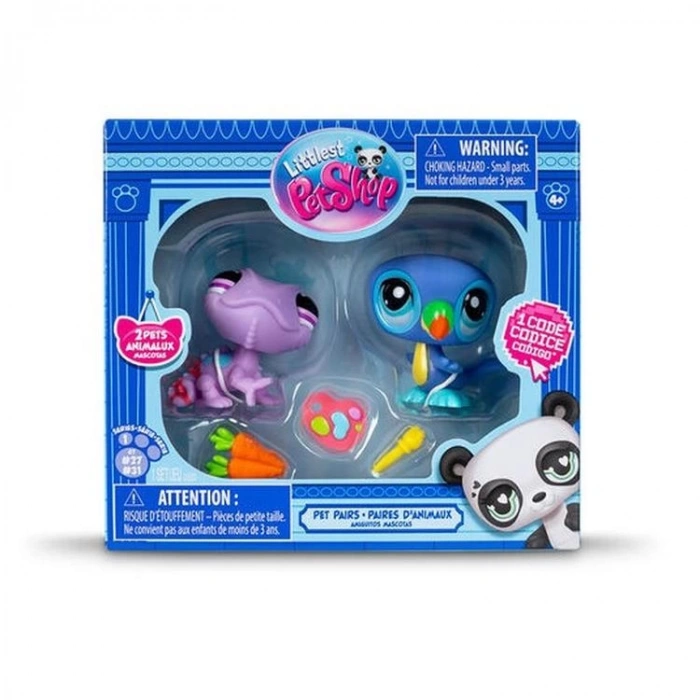 HASBRO 232ES 526 00507 LITTLES PET SHOP PET PAİRS  2Lİ SET BUKALEMUN VE KUŞ 4+