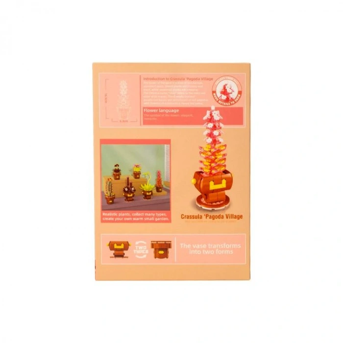 MEGA FLOWERS S13-9 SUKULENT CRASSULA PAGODA VILLAGE 211 PARÇA 6+