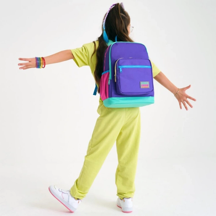 CORAL HIGH 23734 MOR RENK DETAYLI DÖRT BÖLMELİ SIRT ÇANTASI