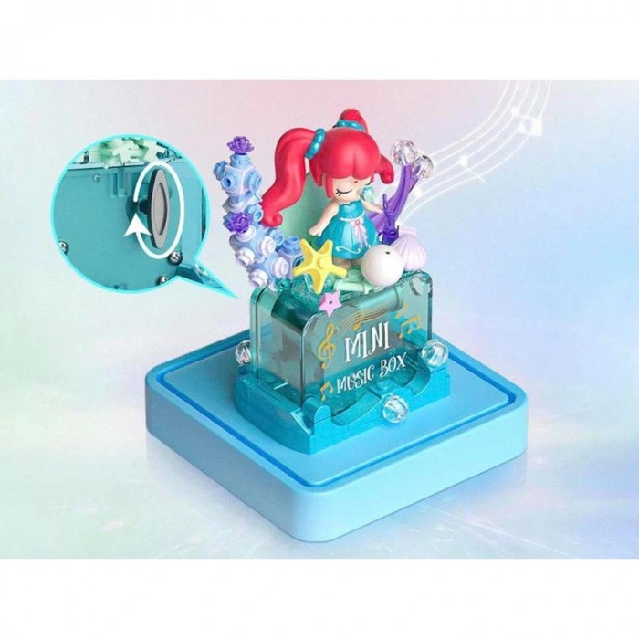 VAGONLIFE JAKI HK112  NANCİ DENİZ KIZI MÜZİK KUTUSU 131 PARÇA BLOCK OYUNCAK 8+