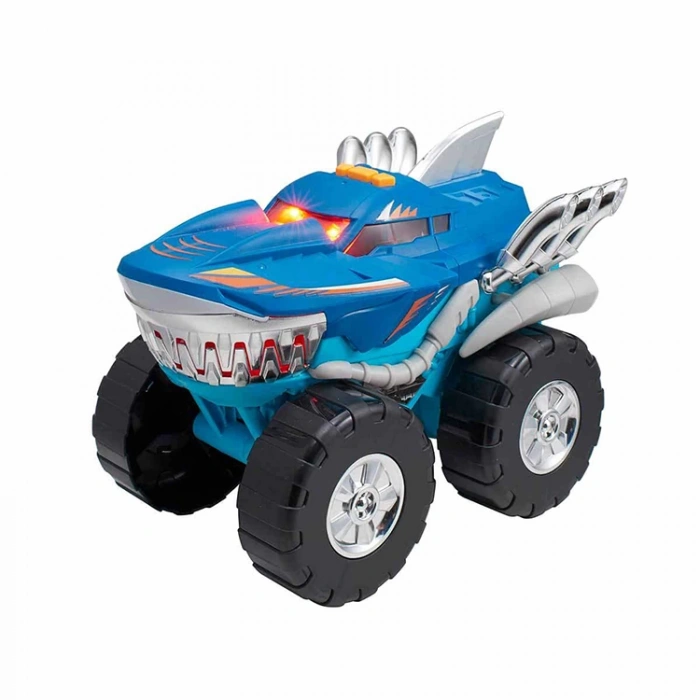 SUNMAN TEAMSTERZ MONSTER MOVERZ ROBO SHARK SESLİ VE IŞIKLI MOTORİZE KÖPEK BALIĞI ARABA 24 cm.