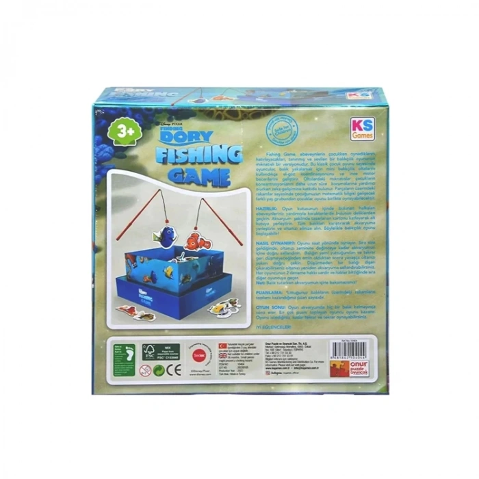 KS GAMES 10404 FINDING DORY-FISHING GAME BALIK AVLAMA KUTU OYUNU 20 PARÇA 3+