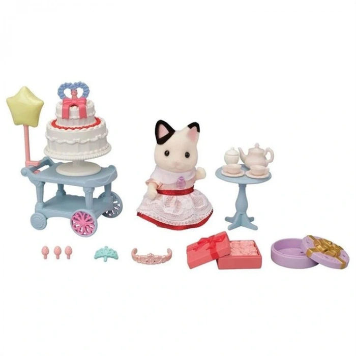 ADORE ESF5646 SYLVANIAN FAMILIES PARTİ ZAMANI OYUN SETİ SMOKİN KEDİ KIZ 3+