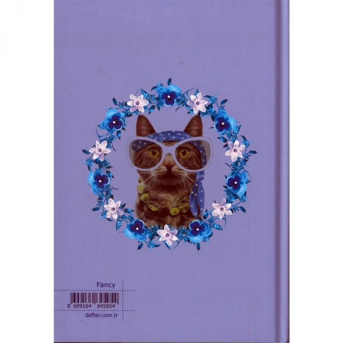 DEFFTER ANIMALS / FANCY CAT SERT KAPAK A5 ÇİZGİLİ DEFTER 96 YP