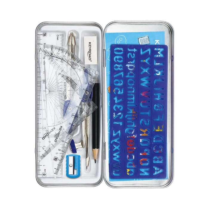 KEYROAD KR971708 PERGELLİ MATEMATİK SETİ METAL KUTU